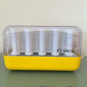 Vintage Conair Hot Rollers Curlers Yellow C 14 Style Setter With Pins Working 14